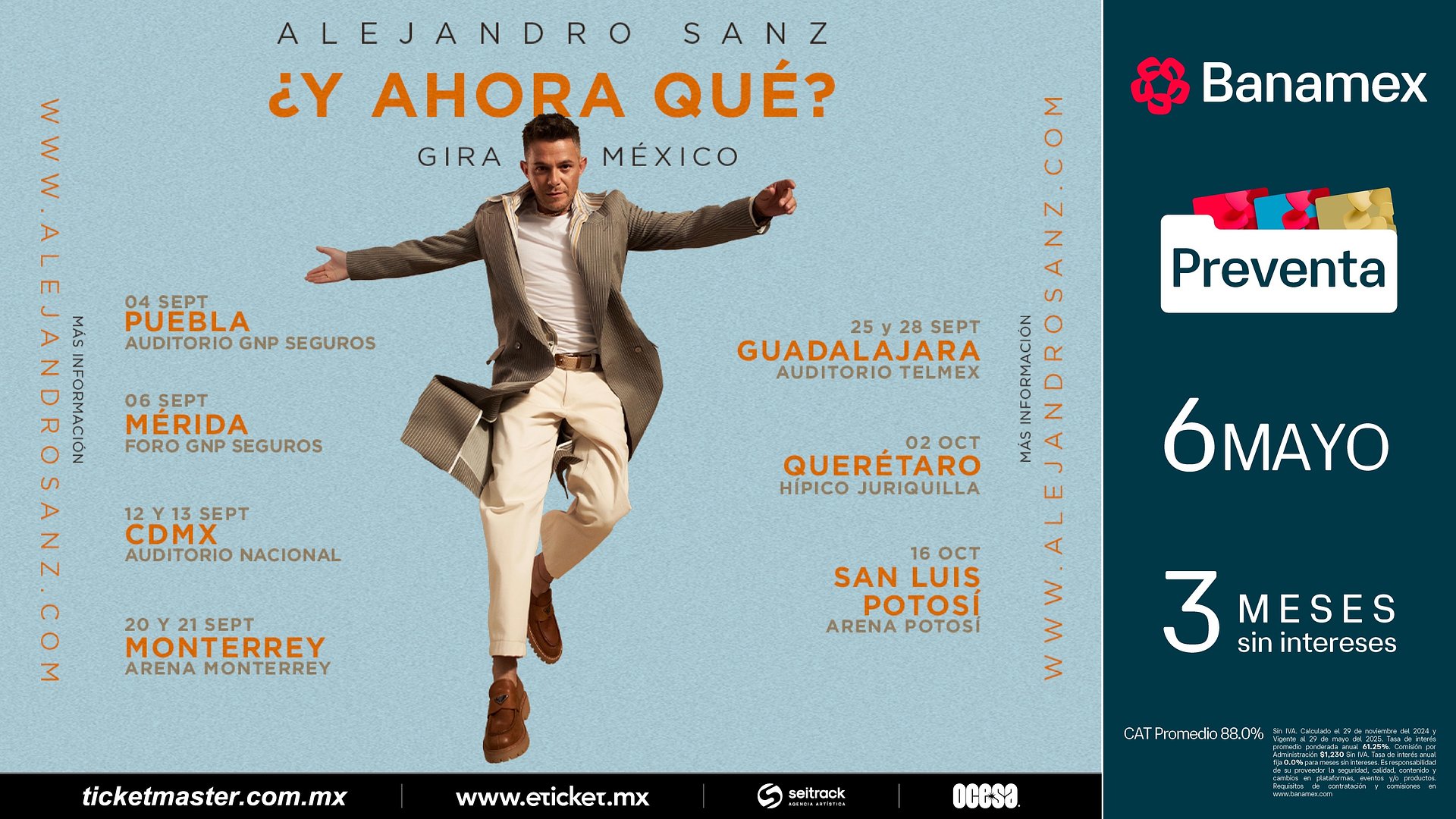 Alejandro Sanz elige a México para presentar su nueva gira