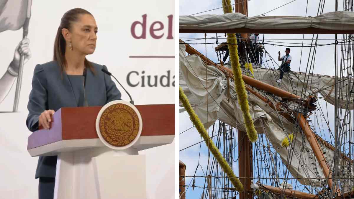 Sheinbaum: autoridades investigan choque del buque Cuauhtémoc; “hay hipótesis, pero esperaremos investigaciones”