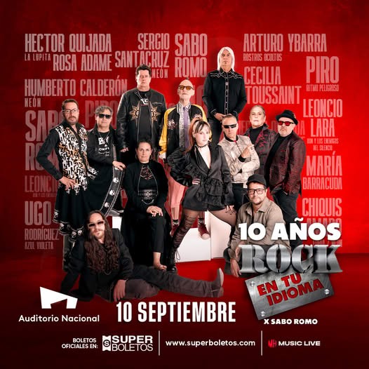 Sabo Romo e invitados celebran «10 años de Rock en tu idioma» en el Auditorio Nacional
