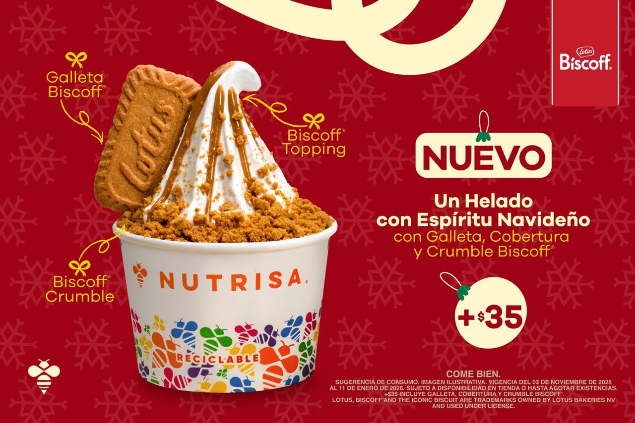 Lotus Biscoff® y Nutrisa lanzan un helado para la temporada navideña