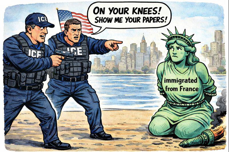 (Multimedia) Viñeta: «Libertad, enséñanos tus papeles»