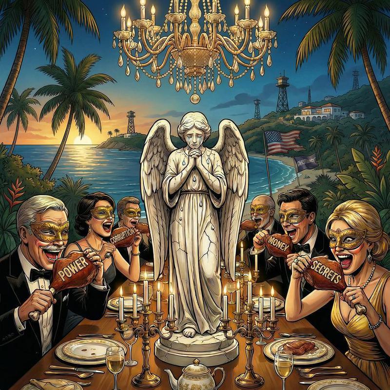 (Multimedia) Viñeta: Un banquete de hipocresía en la isla de Epstein