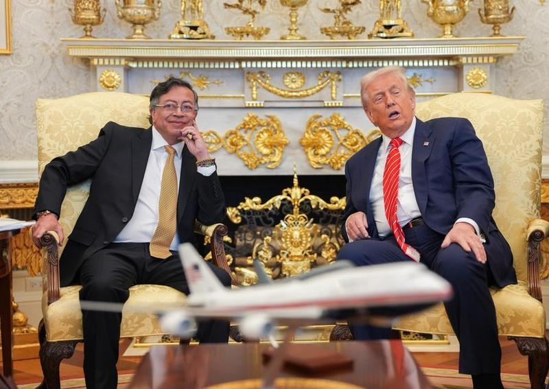 Trump y presidente de Colombia sostienen reunión tras meses de tensiones