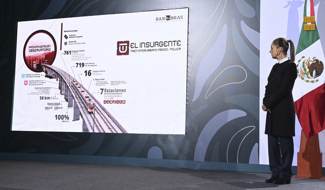 Sheinbaum inaugura tramo Santa Fe-Observatorio del Tren “El Insurgente”; se conecta Toluca con la Ciudad de México